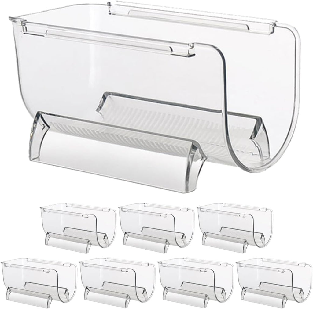 SHINEOFI 8Pcs Stackable Acrylic Wine Bottle Holder Wine Storage Rack Single Liquor Bottle Shelf Stable Design for Home Bar Countertop Display