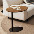 C Shaped End Table, Sofa Side Table with Metal Base, Solid Wood Side Table Suitable for Living Room, Bedroom, Small Space(50 * 33 * 65cm)