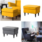 WEICHUAN Black Round Solid Wood Sofa Couch Chair Ottoman Loveseat Table Dresser Cabinet Furniture Legs Wooden Furniture Feet Replacement (6" Set of 4)