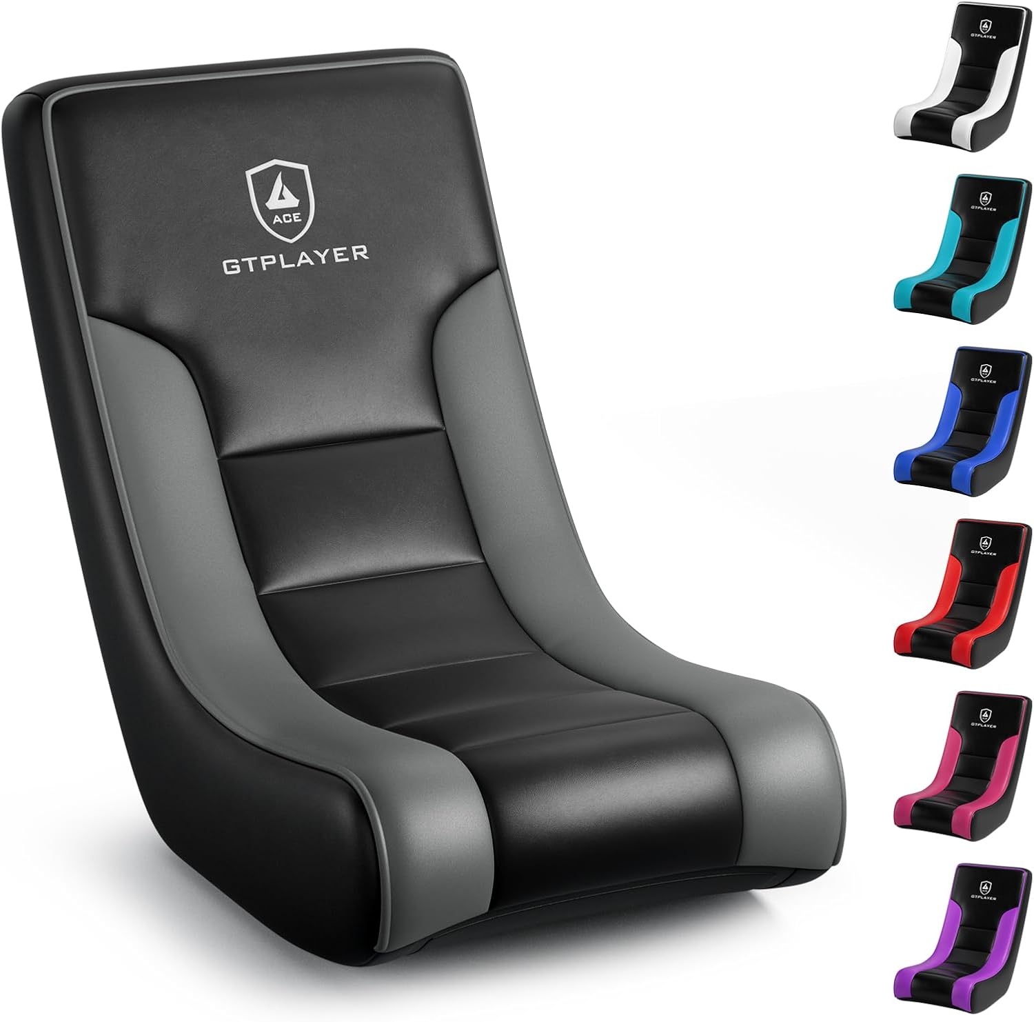 GTPLAYER Floor Rocker Gaming Chair – Adjustable Angle Limiter, Ultra Lightweight Ergonomic Floor Rocking Game Seat for Gaming and Lounging, Black
