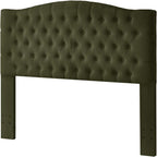 24KF Boucle Upholstered Tufted Button Queen Headboard and Comfortable Fashional Padded Queen/Full Size headboard,6025-Q-Boucle-Dark Green
