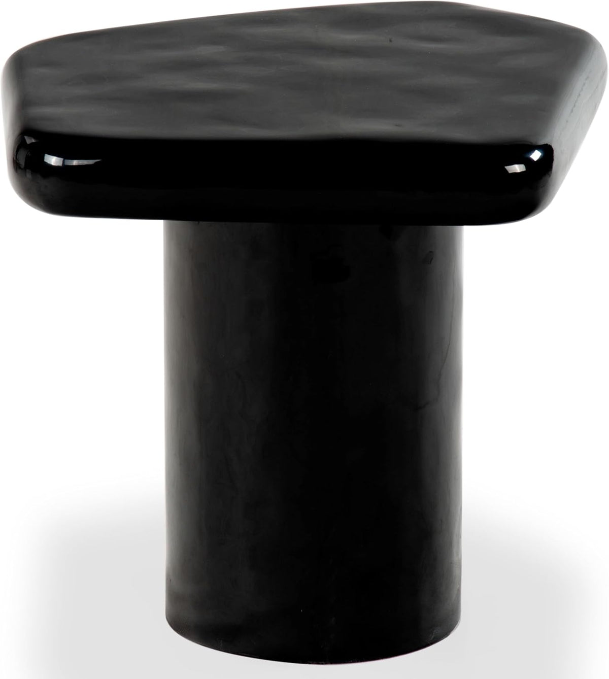 SAFAVIEH Couture Collection - Rhianna Black Concrete Accent Table, Sculptural Side Table, Modern Design (SFV2608B)