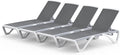 Domi Pool Patio Lounger Chair Chaise Lounge Chair Set of 4