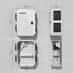 Outdoor Electrical Box with Thermostat and Fan, Cold-Rolled Steel Plate, Aluminum Alloy Back Beam, One-Piece Ventilation Design, IP65 Waterproof, Wall/Pole Mounted. (17.7" x 13.8" x 7.9")