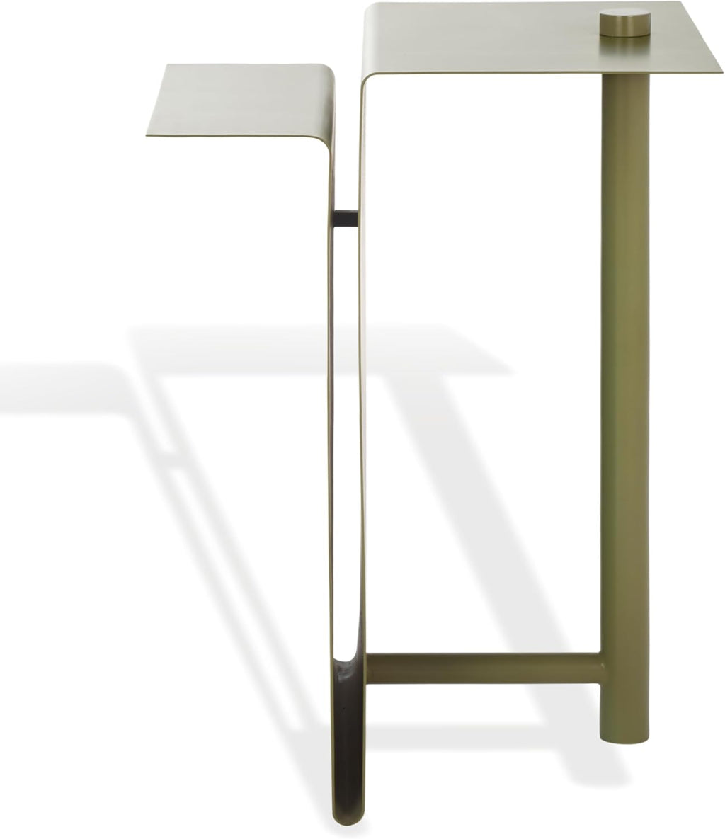 SAFAVIEH Couture Collection - Aldwyn Olive Green Metal Accent Table, Modern Fully Assembled Side Table (SFV6803B)