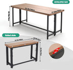 Foldable Dining Table,Solid Wood Flip Top Narrow Console Table,Small Writing Work Office Computer Desk, for Entrance Hallway Living Room, Easy to Fold & Store (55.11in/140cm)