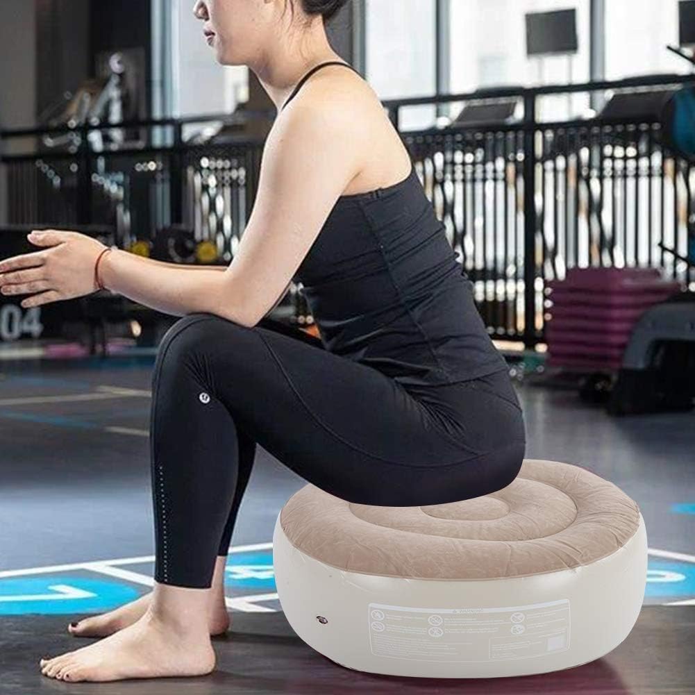 Portable Inflatable Stool for Camping and Hiking, 2-in-1 Multifunctional Inflatable Seat as Chair & Footrest, Made of Soft PVC, Compact Blow-Up Design for Travel, Office, Garden