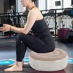 Portable Inflatable Stool for Camping and Hiking, 2-in-1 Multifunctional Inflatable Seat as Chair & Footrest, Made of Soft PVC, Compact Blow-Up Design for Travel, Office, Garden