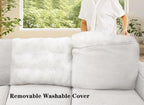 Legend Vansen Oversized Modular Sectional Sofa,U/L‑Shaped Reversible Couch with Ottoman,Deep Seat Plush Polyester Sofa for Living Room,14‑Seater,Cream