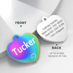 YEHANTI Personalized Dog Tags Engraved for Pets - Stainless Steel Custom Dog Cat Tag with Various Cute and Beautiful Icons, Double Sided Engraved Pet ID Tags Dog Name Tag, Heart