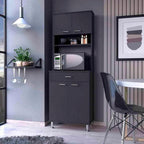 Pantry,Buffet Kitchen Sideboard,Two Door Cabinets,One Drawer,Four Adjustable Metal Legs,for Living Room,Dining Room,Kitchen