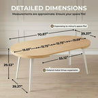 Extendable Dining Table Office Desk with Metal Legs and MDF Top, Expandable Wooden Conference Table for Home Kitchen Meeting Room, 3-Size Adjustable Modern Workstation Coffee Table in Oak Finish