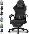 GTPLAYER Gaming Chair, Computer Office Chair with Pocket Spring Cushion, Linkage Armrests and Footrest, High Back Ergonomic Computer Chair with Lumbar Support Task Chair with Footrest(Black)