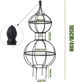 48.8"x17" Metal Obelisk Trellis for Climbing Plants | Unique Outdoor Support for Rose Bushes and Tall Vines | Durable & Weather-Resistant Garden Decor