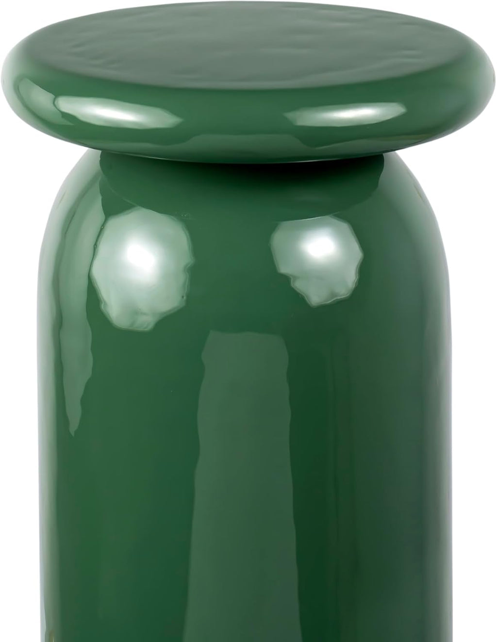 Eyely DNE1008A Elian 22.75" Mid-Century Modern Metal Sleek Cylinder Drink Table, Side Table for Bedroom, Living Room, Green