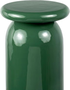 Eyely DNE1008A Elian 22.75" Mid-Century Modern Metal Sleek Cylinder Drink Table, Side Table for Bedroom, Living Room, Green