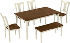 LUMISOL 60" Farmhouse Kitchen Table Set for 4-6