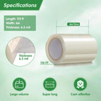 DGSL Greenhouse Repair Tapes, 6" x115' Greenhouses Cover Plastic Sheeting Tape, 6.3 mil Thickness Clear Greenhouse Plastic Tape for Seaming and Sealing