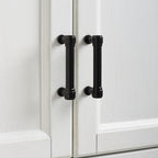 HomeStock 2-Piece Pantry Set - Distressed White Storage Cabinets - Adjustable Shelving - Modular Design