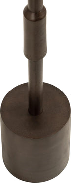Kate and Laurel Truxton Modern Round Metal Drink Table, 9 x 9 x 22, Bronze, Transitional Cast Aluminum Pedestal Table for Use as Indoor Plant Stand or Living Room Decor