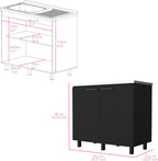 Utility Sink Cabinet Burwood, Kitchen, White