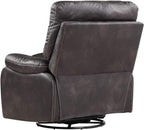 Wallace & Bay Hooper Swivel Recliner Glider, Dark Gray