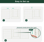 FXW Garden Fence Outdoor for The Yard – 32in(H) x 18.2ft(L) Heavy Duty Metal Animal Barrier for Dog and Rabbit, Decorative Dog Fence, 8 Panels, White