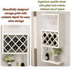 Modern Multifunctional Wine Rack, Practical Multi-Layer Wall Wine Rack, Bar Wall Decor, Suitable for Bar, Restaurant, Living Room(White)