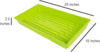 SUNPACK 10" x 20" Mega Plastic Seed Starting Tray, Lime Green, 2.5" (Pack of 10) - No Drainage Holes, Ideal for Greenhouses or Indoor Gardening - Made of Thick, Strong Plastic