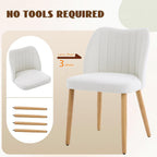 GarveeHome Dining Chairs Set of 4 with Cozy Backrest/Wooden Legs | Dining Chairs Set of 4 with Cozy Backrest/ Wooden Legs No tools Needed