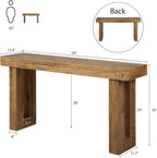 HOKYHOKY Reclaimed Solid Wood Console Table, 59" Long Entryway Table | Rectangular Couch Tables Behind Sofa, Farmhouse Accent Tables, Hallway, Entrance, Foyer, Living Room