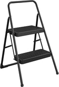 Cosco Lightweight Two Step House Step Stool for Easy Reaching and Cleaning - Non-Marring Leg Tips, Slip Resistant Steps, Stable Rear Leg Support