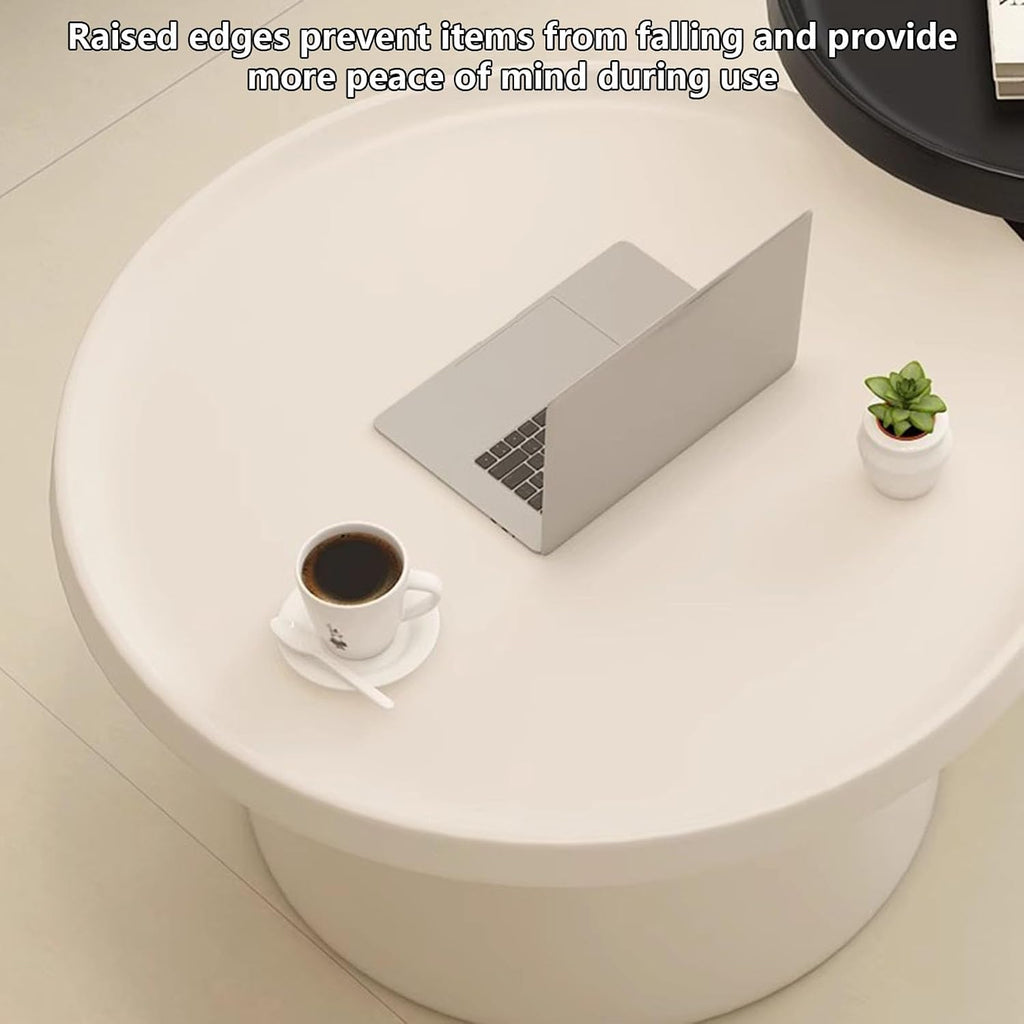 Round Metal Side Table, Multipurpose End Table for Living Room, Bedroom, Office, Balcony - Ideal for Small Spaces