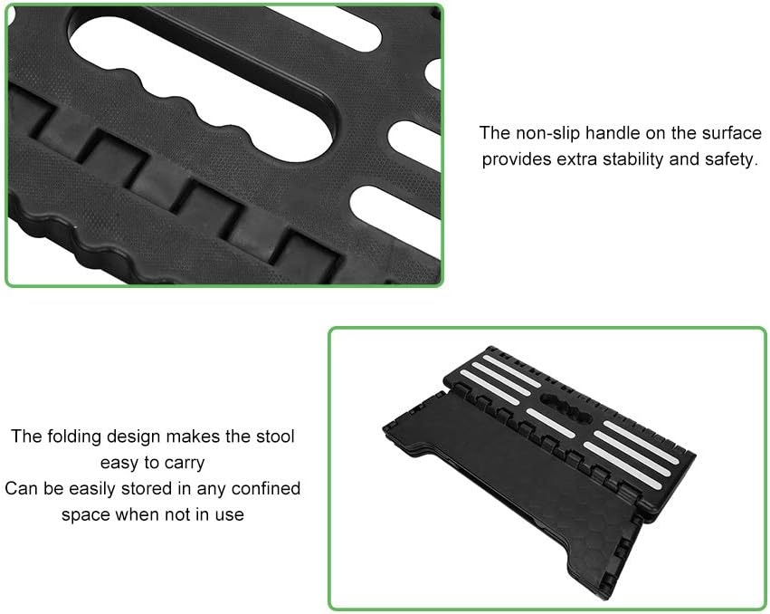 Generic Portable Folding Step Stool Nonslip for Elderly Assistant Lightweight Plastic 120KG Capacity 1 Unit