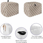 Toaster Cover 2 Slice Moroccan Pattern Toaster Oven Cover with Pockets Beige Dustproof Bakeware Protector Small Kitchen Appliance Dust Covers and Fingerprint Protection for Women