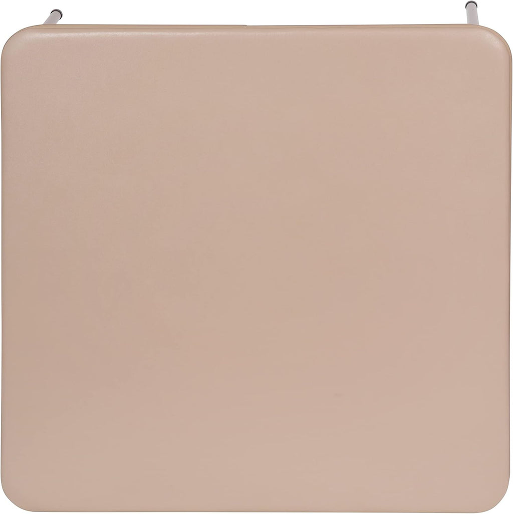 EMMA + OLIVER Tan Square Folding Card Table and Chairs Set for 4 Players | Lightweight, Easy Storage, Padded Top