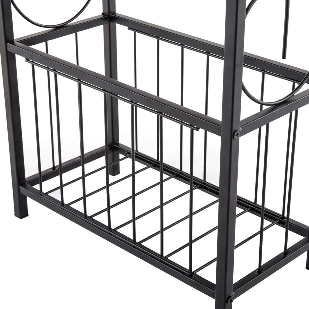 Side Table,Narrow End Table for Small Spaces,Snack Couch Table with Holder,Nightstand for Living Room,Bedroom,Office,Bathroom,Balcony (Coffee)