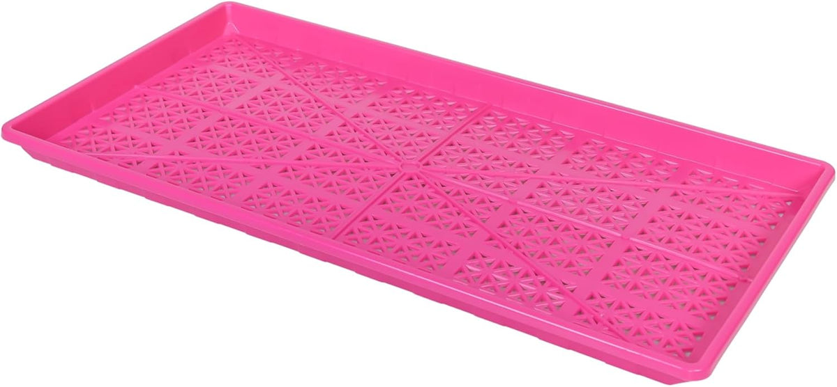 SUNPACK 10" x 20" Heavy Duty Mesh Plastic Seed Starting Tray, Magenta, 1" (Pack of 30) - Ensures Water Drainage and Aeration, Perfect for Greenhouses or Indoor Gardening