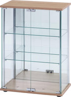 不二貿易(Fujiboeki) Fuji Boeki 72801 Collection Case, Figure Case, 3 Tiers, Width 23.8 x Depth 14.4 x Height 33.5 inches (60.5 x 36.5 x 85 cm), Natural, Wide, Rear Mirror, Assembly Required