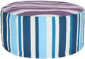 Esschert Design Striped Outdoor Pouffe, Blue Purple