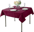Cupuamon Square Tablecloth 70x70 inch Washable Polyester Fabric Table Cloth for Wedding Party Dining Banquet Decoration（70x70,Burgundy）