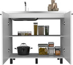Utility Sink Cabinet Burwood, Kitchen, White