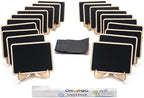 ONUPGO Mini Chalkboard Signs, 20 Pack Small Wooden Chalkboard Labels with Easels Stand, Place Cards, Food Signs, Blackboards for Table Numbers, Weddings Signs, Party Decoration