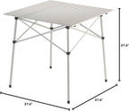 Coleman Outdoor Folding Table, Sturdy Aluminum Camping Table with Snap-Together Design, Seats 4 & Carry Bag Included, Great for Camping, Tailgating, Grilling, Hunting, Outdoor Dining & More