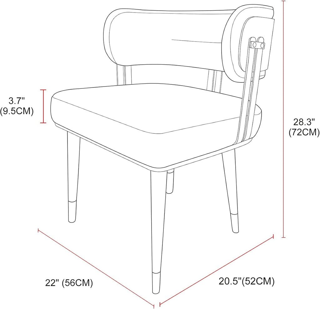 ARTPLAN Walnut Leather Dining Chairs Set of 2 - Modern Kitchen Chairs with High-Resilience Foam Cushion and Stainless Steel Frame for Dining Room, Easy Assembly,Advocado Green
