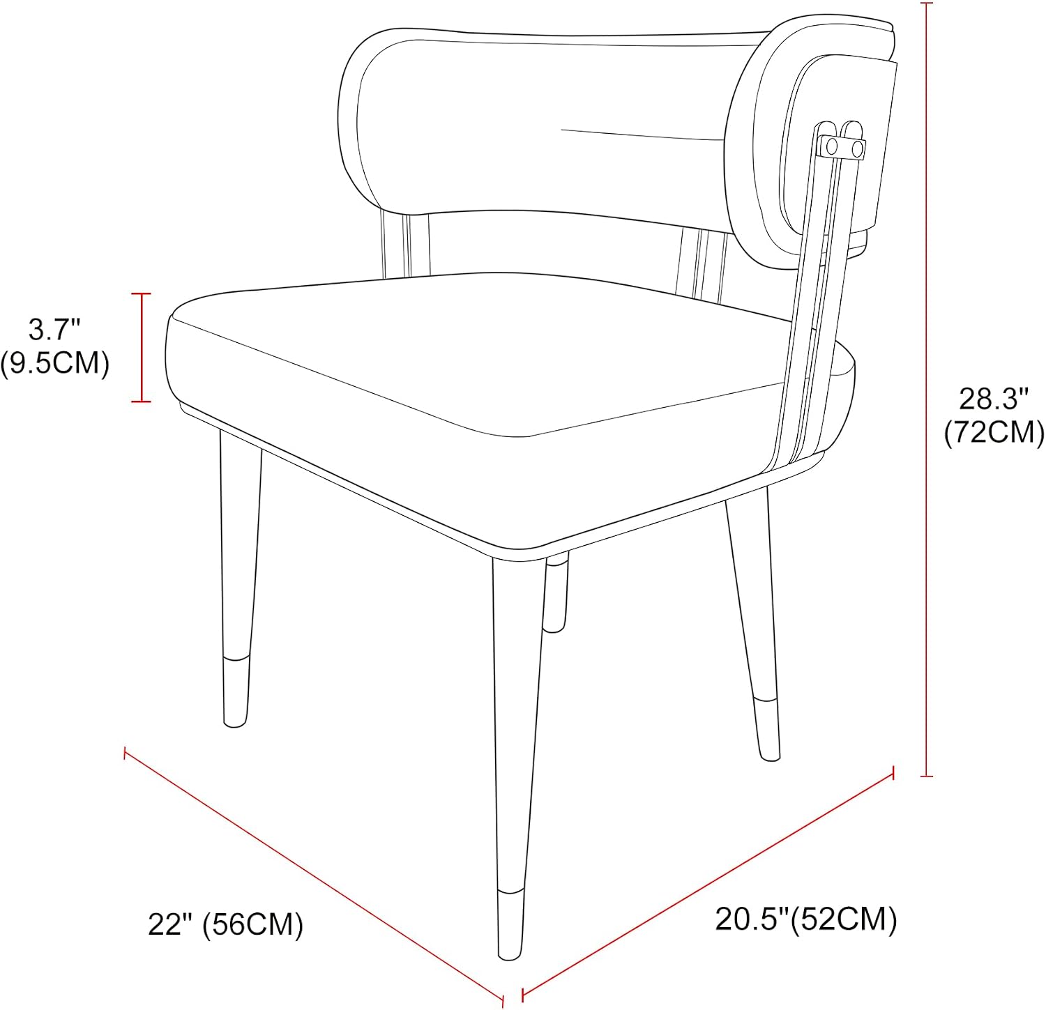 ARTPLAN Walnut Leather Dining Chairs Set of 2 - Modern Kitchen Chairs with High-Resilience Foam Cushion and Stainless Steel Frame for Dining Room, Easy Assembly,Advocado Green