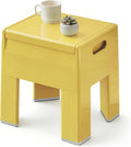 Colorful ABS Plastic Nightstand Detachable Storage Side Table Stool | Tool-Free Assembly, Eco-Friendly Plastic, Detachable Legs, 230 Lbs Load, Bedroom, Living Room, Bathroom, Outdoor & Pool Use