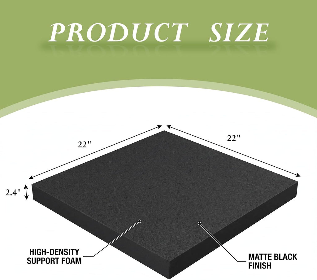 3 Pcs 45D Couch Cushion Support 22" x 22" x 2.4" Couch Cushion Replacement Couch Supports for Sagging Cushions High Density Rectangles Sofa Cushion Support for Furniture Seat Sagging Repair