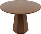 39" Farmhouse Walnut Dining Table, Small Wood Round Dinner Table for 4, Rustic Round Dining Room & Kitchen Table for Home Office Dining Room Living Room Apartment, Walnut