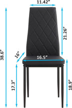 IANIYA Modern Dining Chairs Set of 4, Black Side Dining Room Chairs with Faux PU Leather Padded & High Back, Kitchen Chairs for Dining Room, Living Room, Apartment